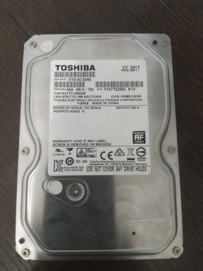 Лот: 19451746. Фото: 1. Жесткий диск 500. Жёсткие диски (HDD)