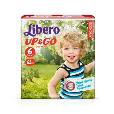 Лот: 9083801. Фото: 1. Трусики Libero Up & Go 6 (13-20... Детская гигиена