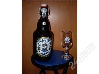 Лот: 124968. Фото: 1. Пивной бокал Flensburger - последний. Разное