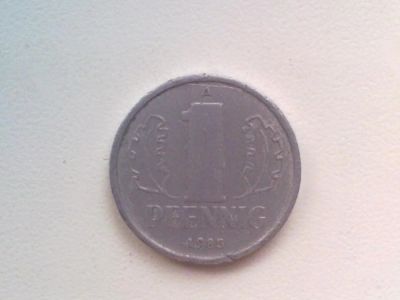 Лот: 6852382. Фото: 1. Монета 1 пфенинг ГДР 1985 год... Германия и Австрия