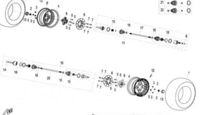 Лот: 19292482. Фото: 1. Шрус наружный передний CF MOTO... Запчасти