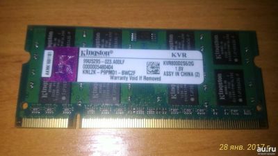 Лот: 9043539. Фото: 1. память для ноутбука DDR2 2Gb Kingston... Оперативная память