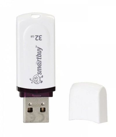 Лот: 11762839. Фото: 1. USB 32 Gb Smart Buy Paean (white... USB-флеш карты