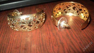 Лот: 796086. Фото: 1. серьги под золото. Серьги, каффы