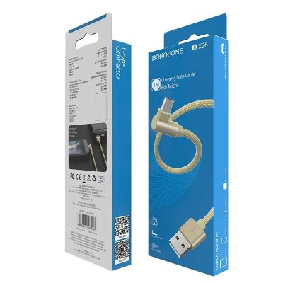 Лот: 22150280. Фото: 1. Кабель BOROFONE microUSB BX-26... Дата-кабели, переходники