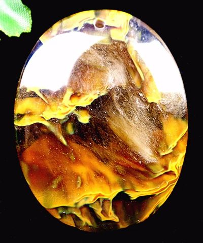 Лот: 9677314. Фото: 1. 50x39x7mm коричневый огонь кварц... Драгоценные и поделочные камни