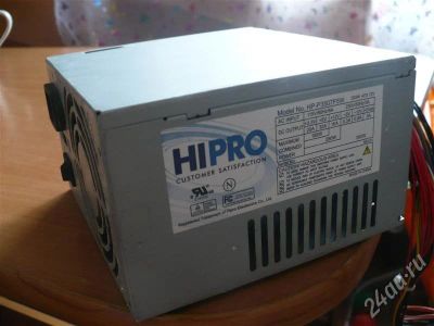 Лот: 382379. Фото: 1. продам блок питания HIPRO 350W... Корпуса, блоки питания