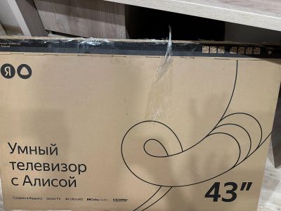 Лот: 25125846. Фото: 1. Телевизор смарт 43 дюйма Яндекс... Телевизоры