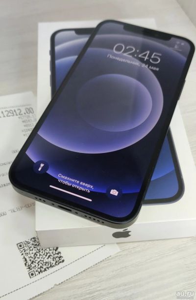 Лот: 17707601. Фото: 1. iPhone 12 128Gb Black гарантия... Смартфоны