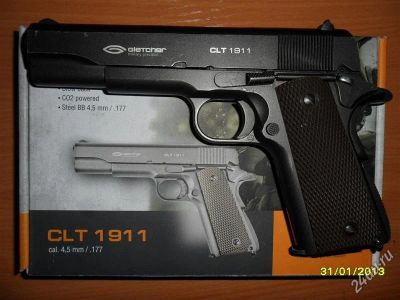 Лот: 2605587. Фото: 1. пистолет gletcher clt 1911 (colt... Пневматическое оружие