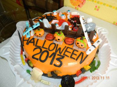 Лот: 6056547. Фото: 1. ТОРТ НА Halloween 2. Торты, пирожные