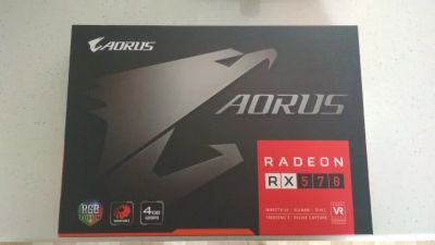 Лот: 16284983. Фото: 1. Gigabyte AORUS Radeon RX 570... Видеокарты