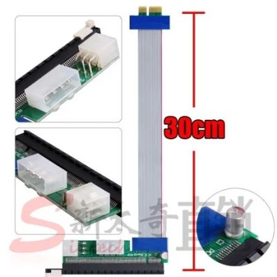 Лот: 4054497. Фото: 1. Райзер (Riser) PCI-E 1x-16x с... Шлейфы, кабели, переходники