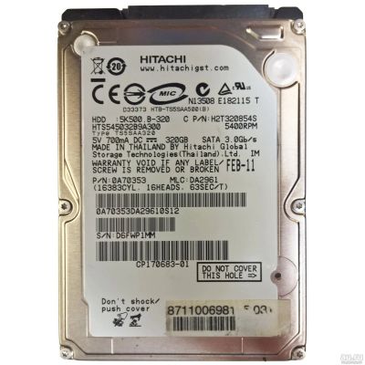 Лот: 14948827. Фото: 1. Жесткий диск Hitachi 320gb 2.5. Жёсткие диски (HDD)