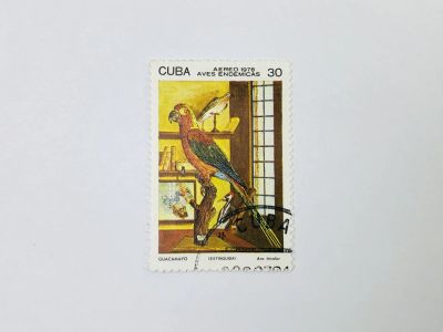 Лот: 23314544. Фото: 1. Эндемичные птицы. Кубинский ара... Марки