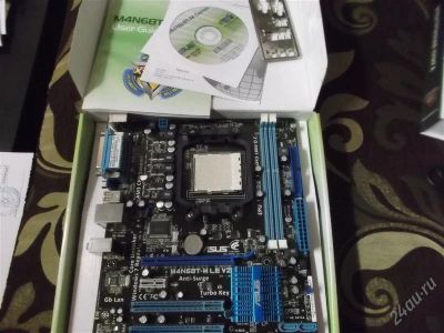 Лот: 2196125. Фото: 1. Плата ASUS Socket-AM3 M4N68T-M... Материнские платы