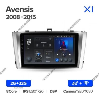 Лот: 20760517. Фото: 1. Магнитола Teyes X1 Avensis 3 2008-2015. Автомагнитолы