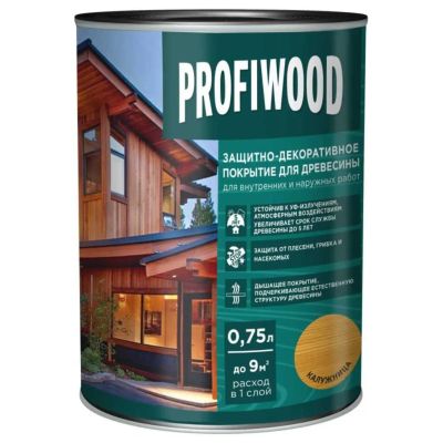 Лот: 24110683. Фото: 1. Пропитка Profiwood, для дерева... Краски, лаки, растворитель