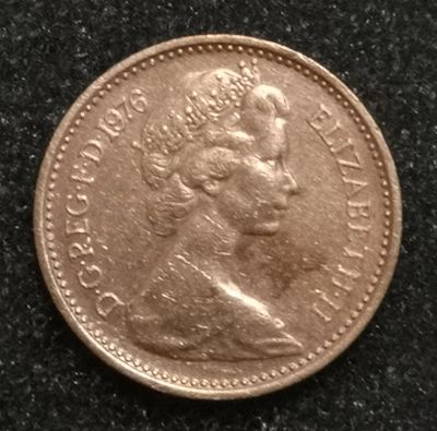 Лот: 24576074. Фото: 1. 1/2 пенни 1976 года. Великобритания. Великобритания и острова