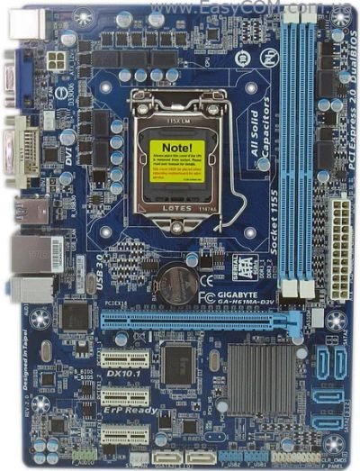 Лот: 3294765. Фото: 1. материнская плата Gigabyte ga-h61ma-d3v... Материнские платы