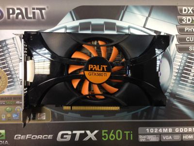 Лот: 4797347. Фото: 1. Видеокарта GeForce GTX560Ti 1024Mb. Видеокарты
