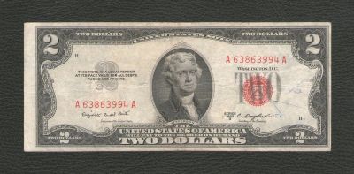 Лот: 17174134. Фото: 1. 2 доллара 1953 года. США -- Очень... Америка