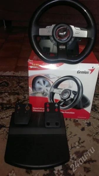 Лот: 1724980. Фото: 1. Руль "Genius" новый. Рули, джойстики