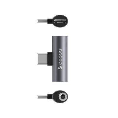 Лот: 25010341. Фото: 1. Адаптер USB-C - 3.5 мм + USB-C... Шлейфы, кабели, переходники