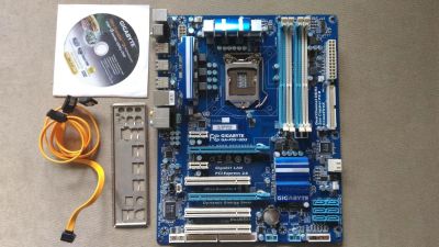 Лот: 9674850. Фото: 1. Материнская плата GigaByte GA-P55-UD3... Материнские платы