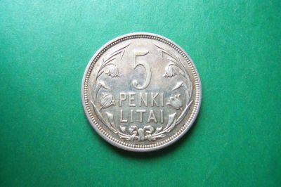 Лот: 16768698. Фото: 1. 5 лит 1925 г. Литва,серебро. Страны СНГ и Балтии
