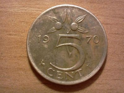 Лот: 6424197. Фото: 1. 5 центов нидерланды. Европа