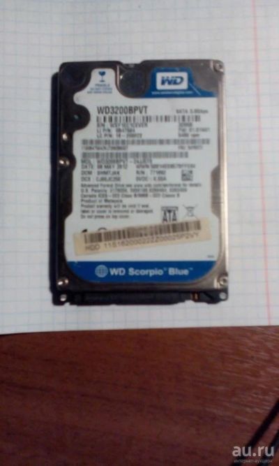 Лот: 8556704. Фото: 1. Жёсткий диск WD3200BPVT. Жёсткие диски (HDD)