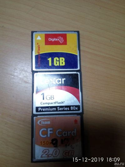 Лот: 15197100. Фото: 1. Compact Flash 3шт. Карты памяти