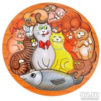 Лот: 15985597. Фото: 1. Головоломка "Котики". Есть безналичный... Развивающие
