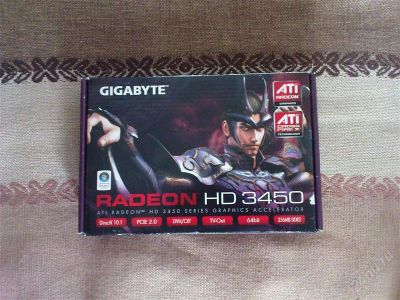 Лот: 799112. Фото: 1. Gigabyte ATI Radeon HD 3450. Видеокарты