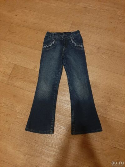 Лот: 16701078. Фото: 1. Джинсы утепленные флис девочке... Брюки, шорты, джинсы