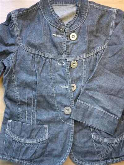 Лот: 1753197. Фото: 1. пиджак джинсовый р.40. Пиджаки, жакеты, жилеты