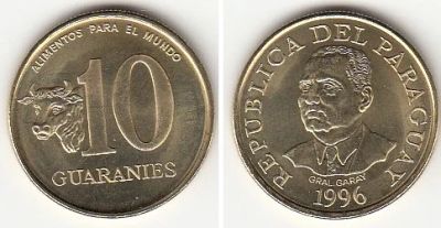 Лот: 4954797. Фото: 1. 1 Гварани Парагвай 1996г. Америка