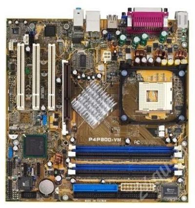 Лот: 287012. Фото: 1. Материнская плата Asus P4P800-VM... Материнские платы