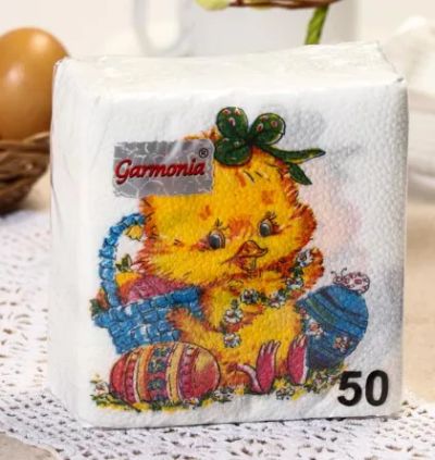 Лот: 21053271. Фото: 1. Салфетки бумажные 1сл 50л 24*24см... Инвентарь для уборки
