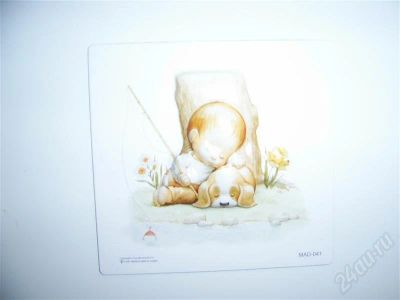 Лот: 640946. Фото: 1. Магнит "ребенок с собакой на рыбалке... Другое (ручная работа)