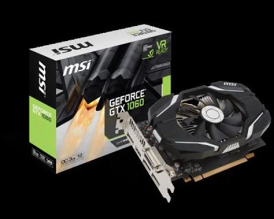 Лот: 9765999. Фото: 1. Новая Видеокарта MSI 3GB MSI GTX1060... Видеокарты