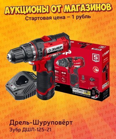 Лот: 25110291. Фото: 1. Дрель-шуруповерт Зубр ДШЛ-125-21. Электроинструмент