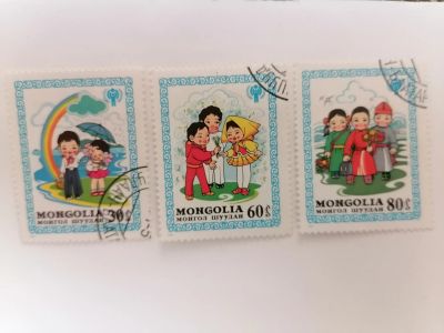 Лот: 25646244. Фото: 1. Марки Монголии. Дети. Марки