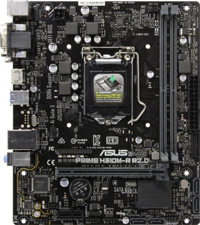 Лот: 18748731. Фото: 1. Материнская плата ASUS PRIME H310M-R... Материнские платы