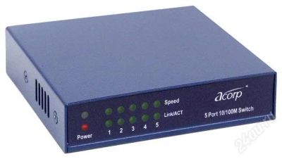 Лот: 1052100. Фото: 1. коммутатор Acorp HU5D. Маршрутизаторы (роутеры)