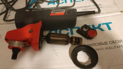 Лот: 20923511. Фото: 1. Болгарка Sparky на запчасти. Запчасти