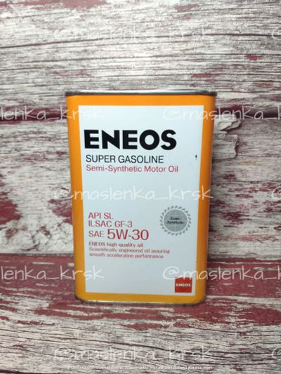 Лот: 13153240. Фото: 1. Масло моторное Eneos 5w30 полусинтетика... Масла, жидкости