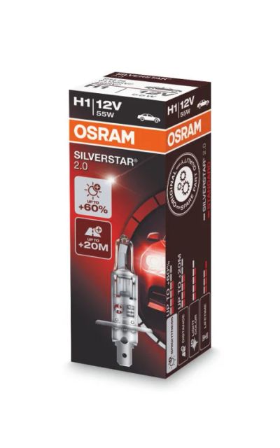 Лот: 11304713. Фото: 1. Osram H1 Silverstar 2.0 64150SV2. Оптика и освещение