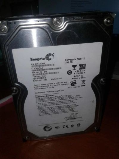 Лот: 10406065. Фото: 1. Seagate 750Gb. Жёсткие диски (HDD)